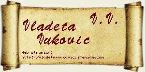 Vladeta Vuković vizit kartica